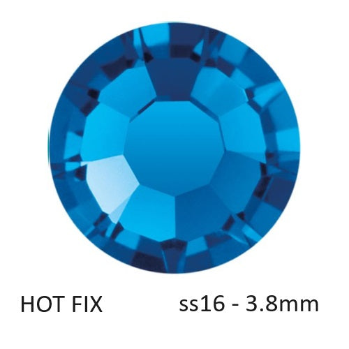 Preciosa Flatback Hotfix Rhinestones Capri Blue - ss16-3.8mm (60)