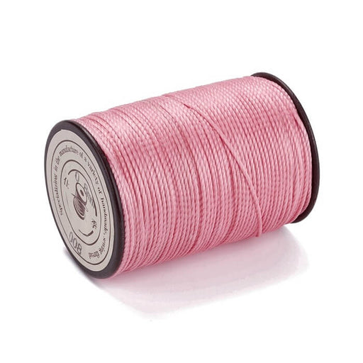 Brazilian Waxed Twisted Polyester Cord PINK 0.8mm - 50m spool (1)