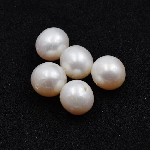 Freshwater Pearl White Round Potato - 8-9mm (5 Beads)