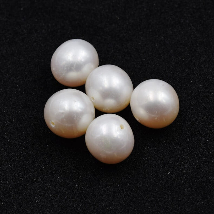 Freshwater Pearl White Round Potato - 8-9mm (5 Beads)