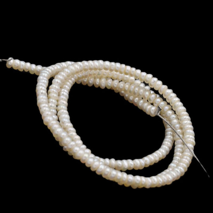 Freshwater pearl oval champagne 8x6mm - Hole: 0.6mm (4)
