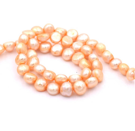 Buy Orange-yellow nugget freshwater pearl 8-8.5mm (1 strand-40cm)