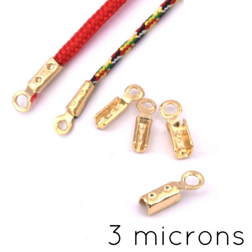 Crimp ends Chain and cord clip - 0.8mm gold plated 3 microns (4)