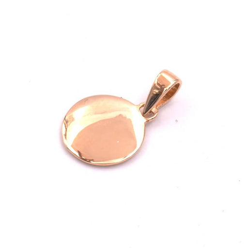 Pendant round medal Gold plated 3 microns 12mm (1)