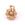 Beads wholesaler  - Flower pendant with golden shadow zircons gold plated 3 microns- 14mm (1)