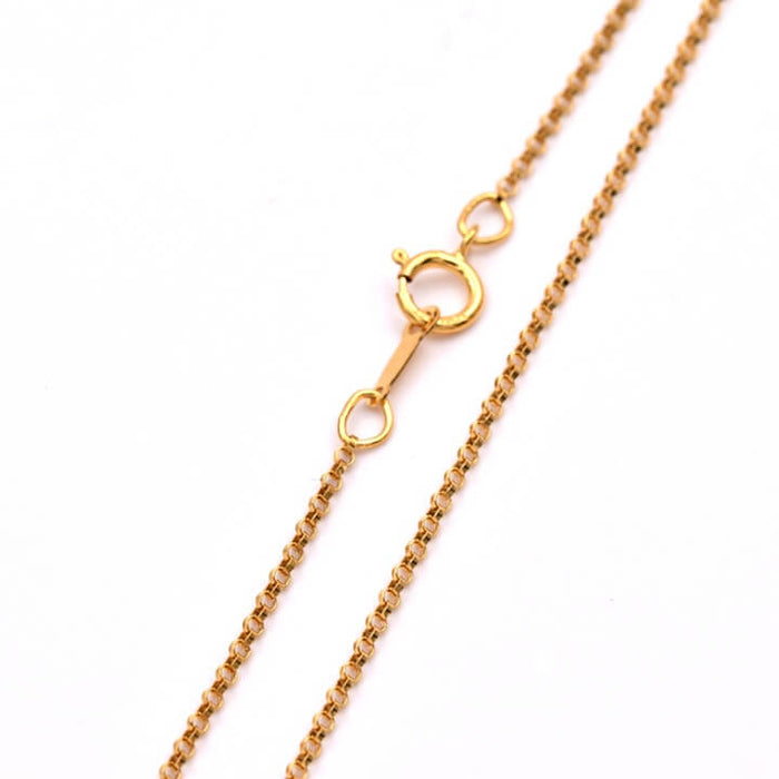 Curb chain necklaceGold-filled 1.5mm - 45cm (1)