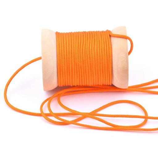 Braided nylon cord Orange - 1.5mm (3m)