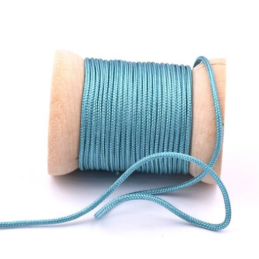 Braided nylon cord Turquoise blue - 1.5mm (3m)