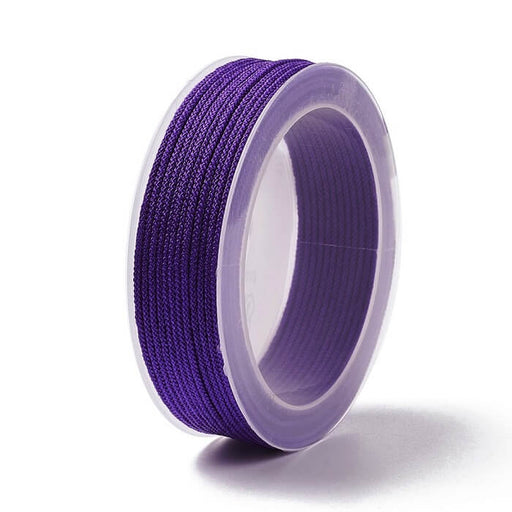 Buy Braided silky nylon cord Purple 1.5mm - 20m spool (1)