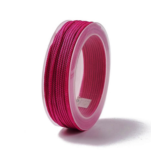 Buy Braided silky nylon cord Fuschia purple 2mm - 12m spool (1)