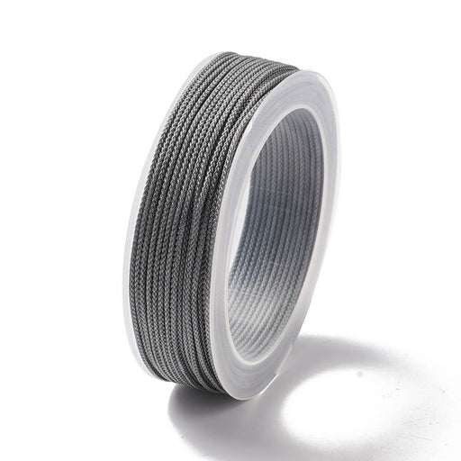 Buy Braided silky nylon cord Dark gray 1.5mm - 20m spool (1)