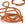 Beads Retail sales Braided polyester cord Hazel brown 2x3mm (2m)