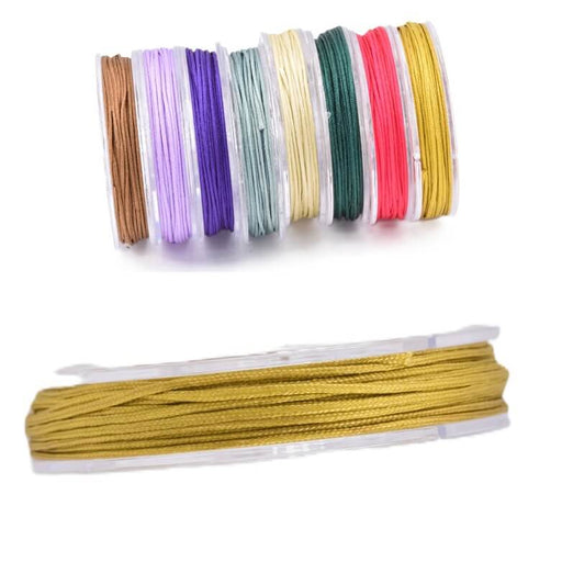 Buy Braided Nylon Cord - 0.8mm - Ochre Bronze - 8m Spool (1)
