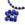 Beads Retail sales Millefiori blue barrel tube bead 6-7x5-6mm - hole: 1mm (10)