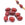 Beads Retail sales Millefiori red barrel tube beads 8.5-9x6-6.5mm - hole: 0.8mm (10)
