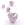 Beads wholesaler  - Murano bead heart pink antique silver 10mm (1)