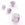 Beads wholesaler  - Murano cube bead pink antique silver 6x6mm (1)