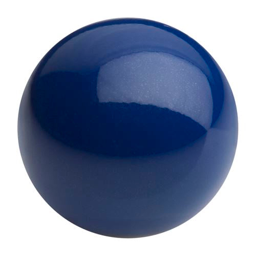 Lacquered Round Beads Preciosa Navy Blue 10mm (10)