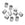 Beads Retail sales Crimp tube bead - 2x2mm stainless steel - Hole: 1.5mm (10)