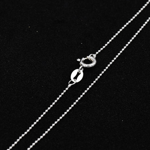 Ball chain necklace - 925 sterling silver 1mm - 45cm (1)