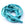 Beads Retail sales Sari silk ribbon crinkled frayed recycled turquoise 30mm (1m)