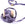 Beads wholesaler  - Silk Ribbon Plum Purple Crinkled Frayed Recycled Sari 3cm (1m)