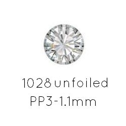 Austrian Crystal 1028 Xilon Chaton Crystal Unfoiled PP3-1.1mm (1440)