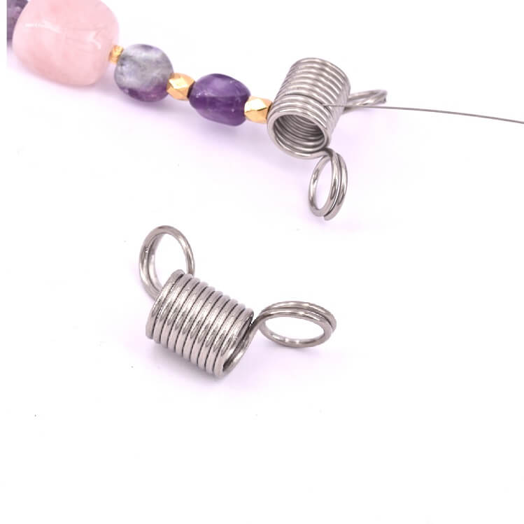 Spring Bead Fastener Bead stopper small spring for mounting beads (2)
