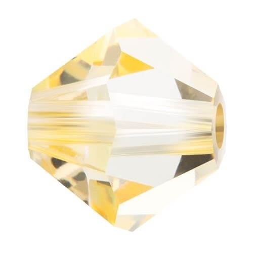 Bicone beads Preciosa Crystal Blond Flare 5,7x6mm (10)