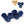 Beads wholesaler  - Montana Steel Blue Resin Flower Bead 25mm - Hole: 2mm (2)