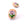 Beads Retail sales Oval Bead with Flower White Porcelain - 15mm - Hole: 1.5mm (1)