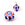 Beads Retail sales Porcelain rondelle bead - White red and blue - 11x15mm (1)