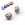 Beads Retail sales Porcelain rondelle bead - White turquoise and red 11x15mm (1)