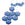 Beads wholesaler  - Blue glass flower bead 14mm - Hole: 1.2mm (12)