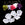 Beads wholesaler  - White resin flower bead 25mm - Hole: 2mm (2)