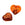 Beads wholesaler  - Heart beads Golden amber glass - 16x18mm - Hole: 1mm (2)