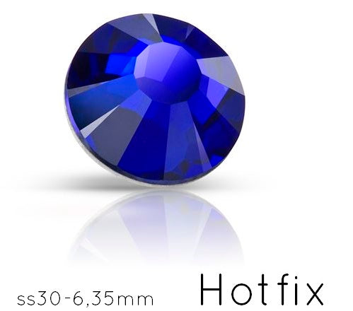 Preciosa Cobalt Blue Flatback Hotfix - ss30-6.35mm (12)