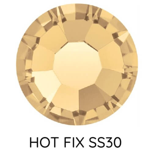 Preciosa Light Colorado Topaz hotfix flat back rhinestone - ss30-6.35mm (12)