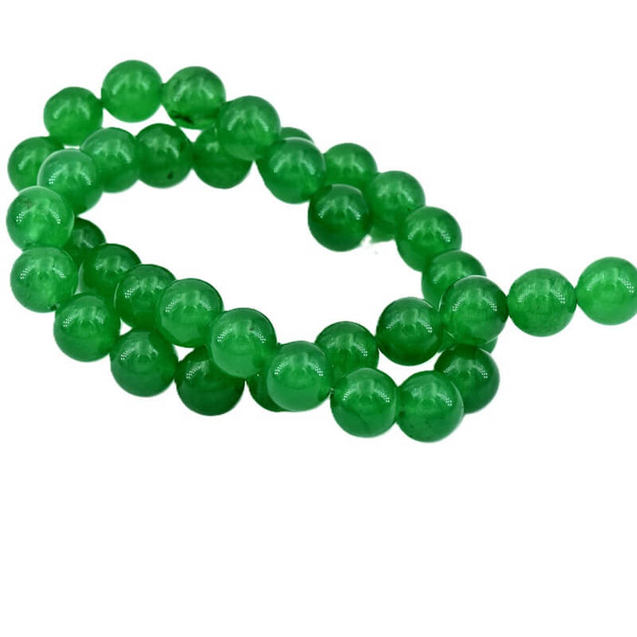 Round beads green aventurine - 10mm - Hole: 1mm color reinforced (1 strand - 36cm)