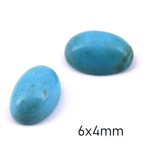 Buy Oval cabochon Synthetic turquoise - 6x4mm (2)