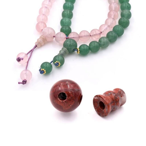 Buy Guru bead in jasper 10mm and cone (1)