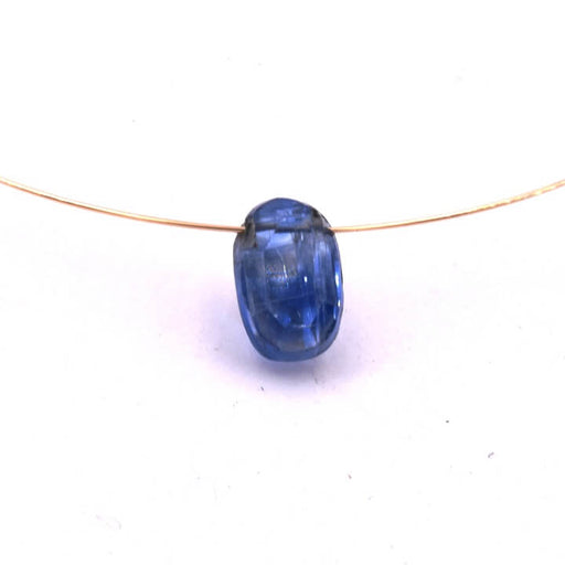 Blue Kyanite faceted oval bead pendant 7-8x5-6mm (1)