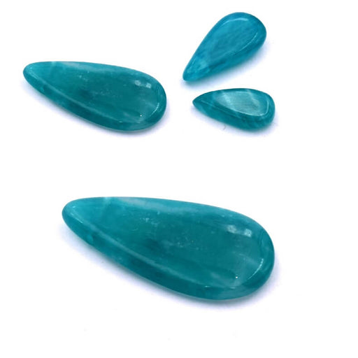 Buy Drop flat pendant from Russian Amazonite 30-25x14-13mm (1)