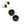 Beads Retail sales Black agate donut rondelle beads 10x4.5mm - Hole: 4mm (2)