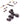 Beads wholesaler  - Black raw Diamond nugget beads 3-4x2-3mm - hole: 0.4mm (5)