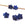 Beads wholesaler  - Lapis lazuli star bead 6x2mm - Hole: 0.8mm (5)