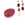 Beads wholesaler  - Faceted oval bead in red tinted jade 10x8mm - Hole: 1mm (1)
