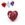 Beads wholesaler  - Faceted jade heart bead tinted garnet red 8mm - Hole: 1mm (1)