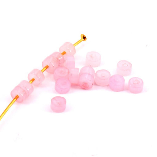 Heishi beads Rose Quartz 3x2mm -20 beads (Sold per 20)