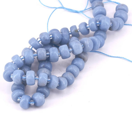 Heishi Rondelle Beads in Angelite 7-8x-3-5mm - Hole: 1mm (1 Strand-38cm)